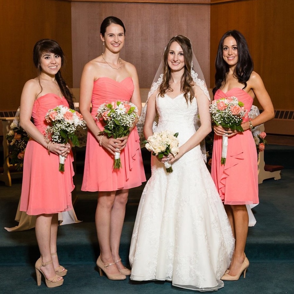 Lovely pink bridesmaid dress